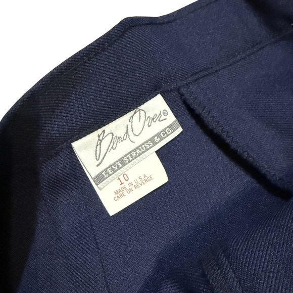 Bend Over Levi Strauss Navy Blue Sz 10 Petite NWT Vintage USA Trousers office - Picture 3 of 13